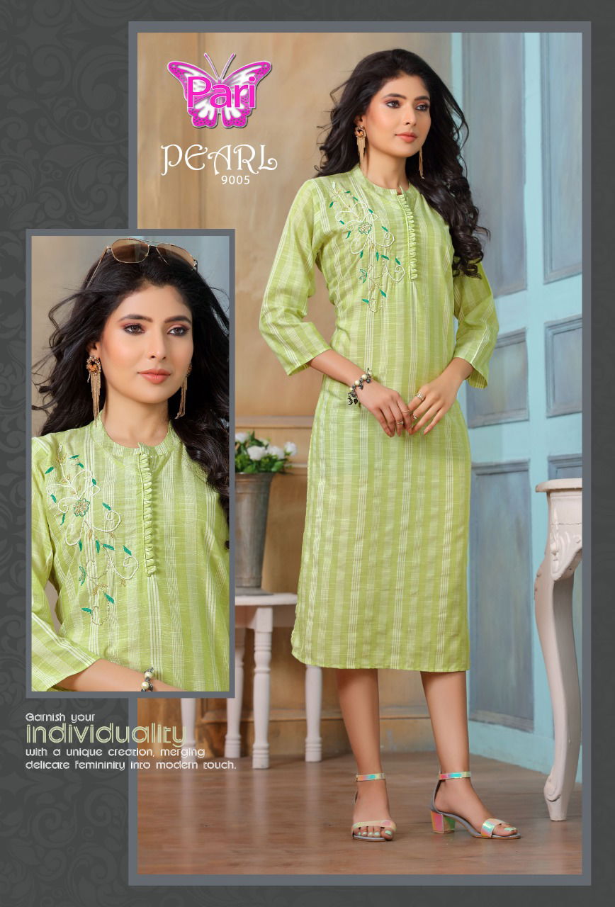 Pari Pear 9 Casual Wear Latest Fancy Lining Designer Rayon Kurtis Collection 